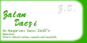 zalan daczi business card